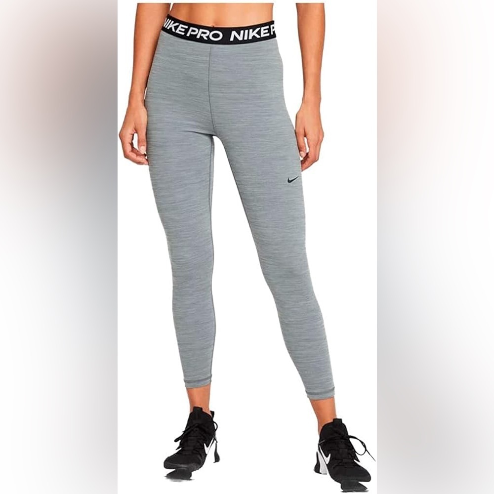 Nike Pro Dri Fit Mesh Paneled Grey Full length leggings size small